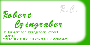 robert czingraber business card
