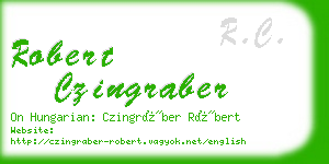 robert czingraber business card